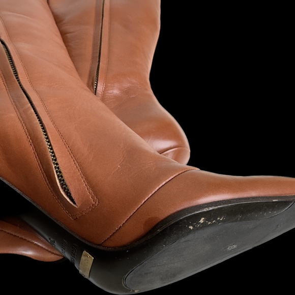 Dolce & Gabbana cognac colour leather knee high boot - Picture 3 of 8